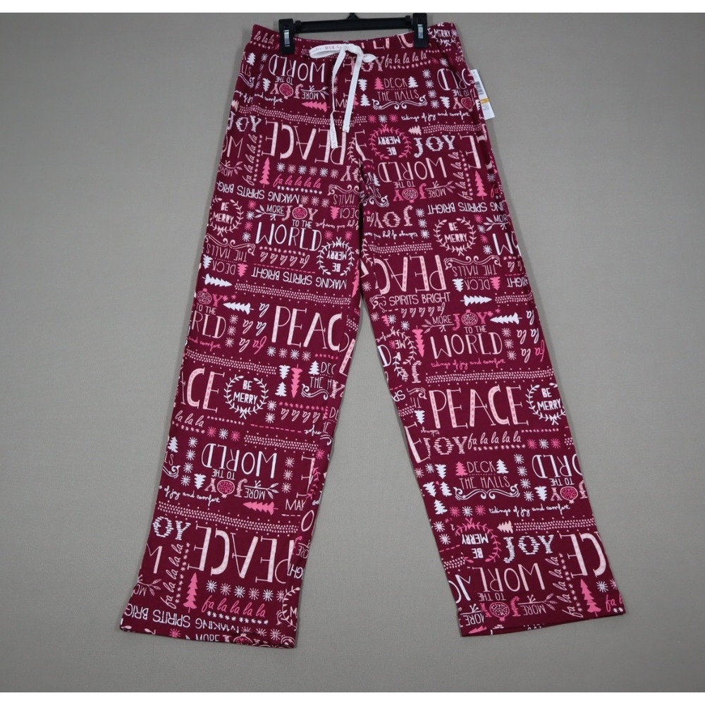 Hue Women's a Peaceful Note Printed Pajama Pants - Red - Size Small